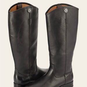 Frye Black Leather Riding Boots